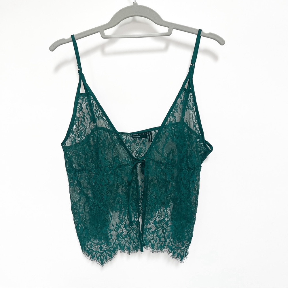 ASOS Teal Green Lace Lingerie Set - Picture 6 of 12